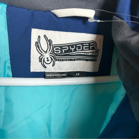 SPYDER GIRLS ZOEY FULL ZIP SKIING JACKET SIZE 18 NWT $159 - Picture 6 of 7